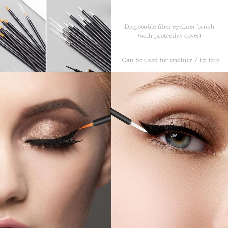 300pcs Disposable Makeup Tool Kit,Brow brush Mascara brush Lip Applicators Eyeshadow applicators Eye liner brush,Makeup Disposable Accessories With Organizer Box