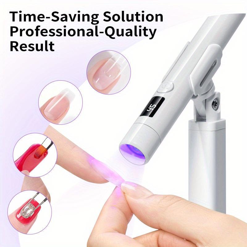 Portable Handheld Nail Art Lamp Bracket, 360 Degree Rotation Manicure Baking Lamp Holder, Nail Patch Phototherapy Lamp Holder for Home and Manicure Salon Use, Christmas Gift