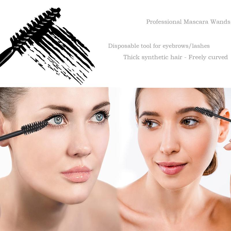 300pcs Disposable Makeup Tool Kit,Brow brush Mascara brush Lip Applicators Eyeshadow applicators Eye liner brush,Makeup Disposable Accessories With Organizer Box