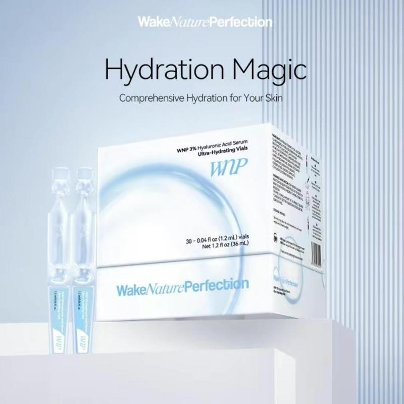 WNP 3% Hyaluronic Acid Serum Ultra-Hydrating Vials, Hyaluronic Acid Tubes, Ultra Hyaluronic Acid Tubes 30pcs Box, Glass Skin Ultra-Hydrating Serum