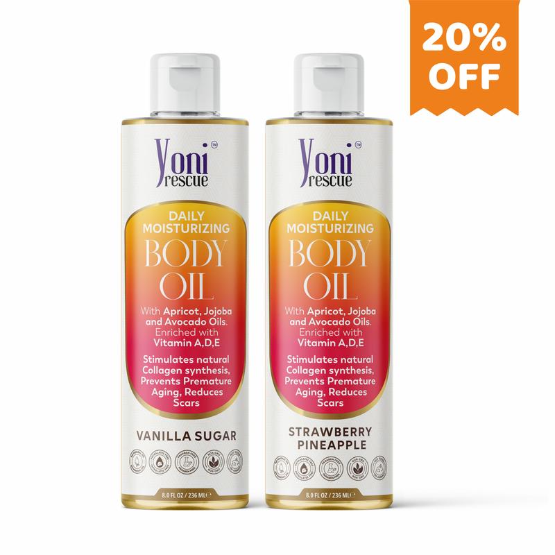 Strawberry Pineapple(8oz) and Vanilla Sugar(8oz) Body Oil Bundle , TikTok Best Seller,  20% OFF