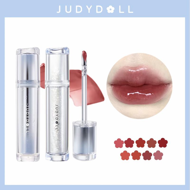 Judydoll Ice Watery Lip Gloss, Mirror Lip Glaze, Lip Stain, Waterproof Long-lasting Moisturizing Liquid Lipstick, Cute Lip Gloss, Tinted Lipstick, Plumping Diverse Shades, Not Easy To Fade, Makeup Lip Cosmetic- The Perfect Birthday Gift, Halloween Makeup