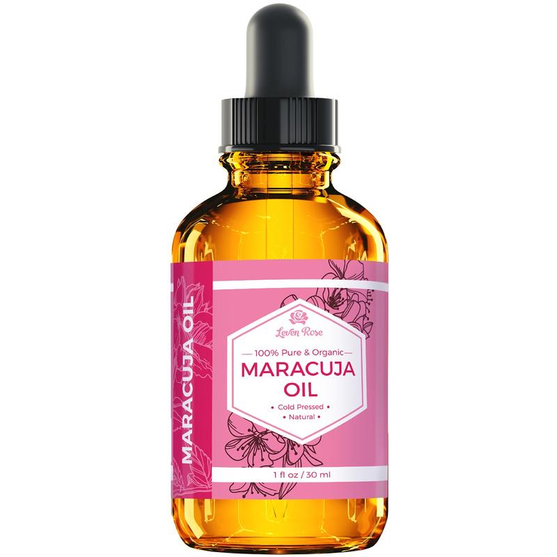 Leven Rose Maracuja Oil 1oz – 100% Natural Passion Fruit Seed Oil! Hydrate & Restore Radiant Skincare, Skin Repair, Hair & Nails with Daily Comfort