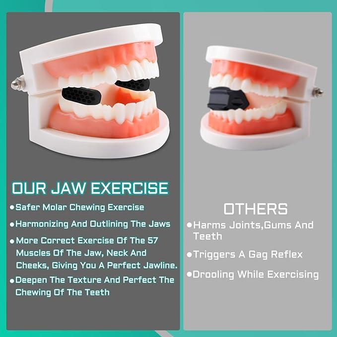 Jaw Exerciser for Men & Women Silicone Jaw Exerciser Tablets Jaw Exerciser Gum BPA Free Jawline Exerciser for Men Jaw Trainer，gift for men& women