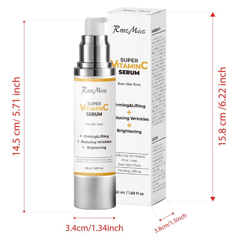 50ML Vitamin C Serum, Moisturizing & Brightening Facial Essence, Hydrating Facial Serum, Face Lotion for Women & Men