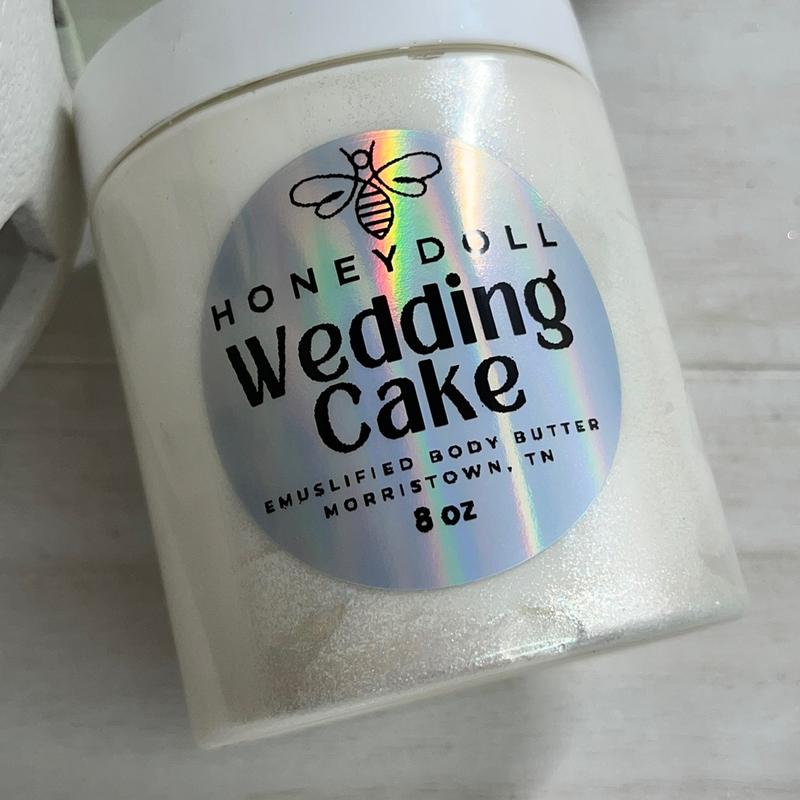 Wedding Cake Emulsified Body Butter - shimmering Body Butter - Moisturizing - Body Care