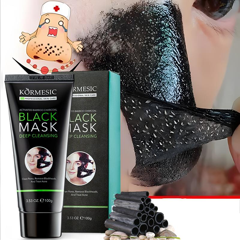 Bamboo Charcoal Blackhead Remover Mask Deep Cleansing Purifying Blackhead Peel-off Facial Mask 100g Unisex Skincare Blackhead Removal Smooth Clear Exfoliant Gentle Face Mask Skin Repair Comfort Pore Moisturize blackhead Removal products