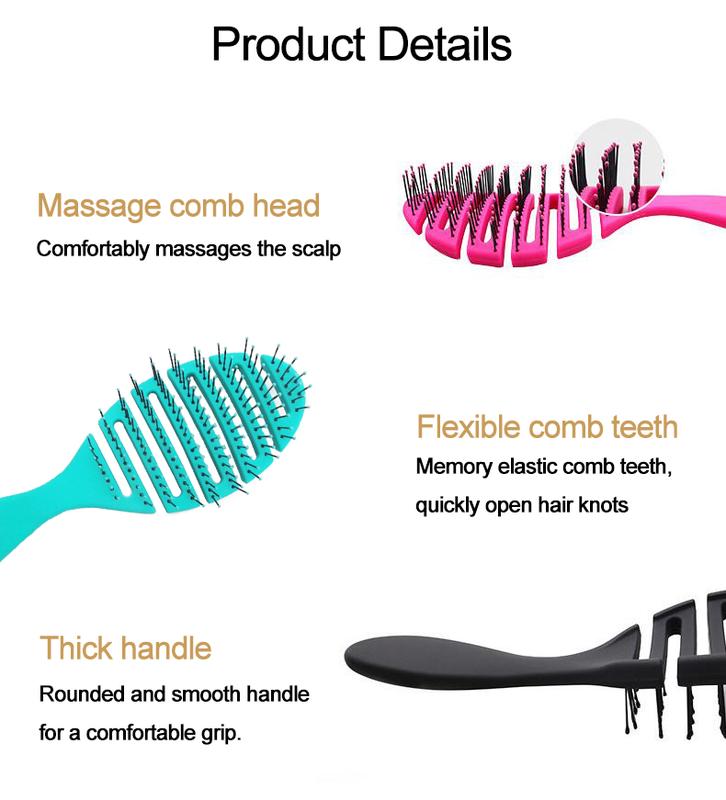 2024 Christmas Ventilated design and ultra-soft bristles for safe blow drying, ergonomically designed handle for easy detangling of knots and unmanageable hair Brush Haircare