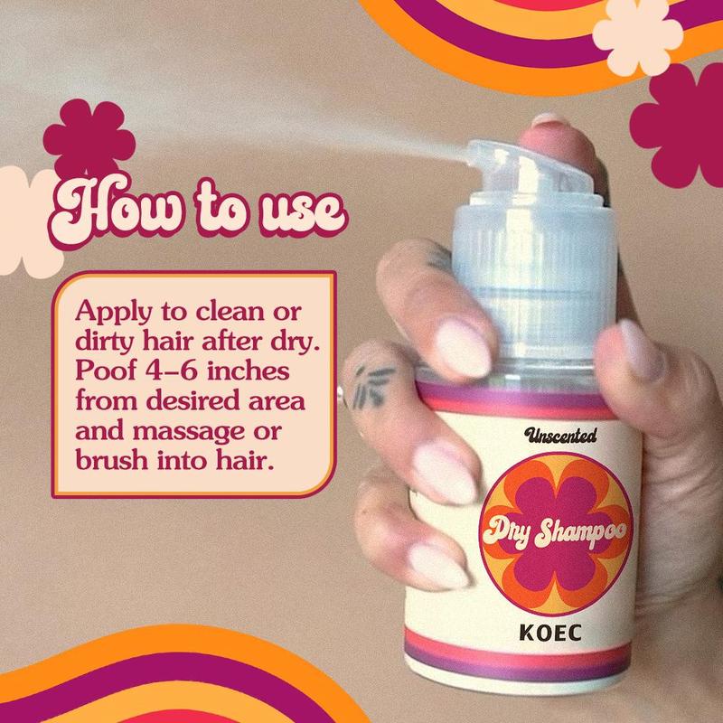 [KOEC Official Shop] NEW Efficient Dry Shampoo -For Quick and Easy Hair Cleaning l Keeps hair fresh, Absorbs grease l Easy to carry around