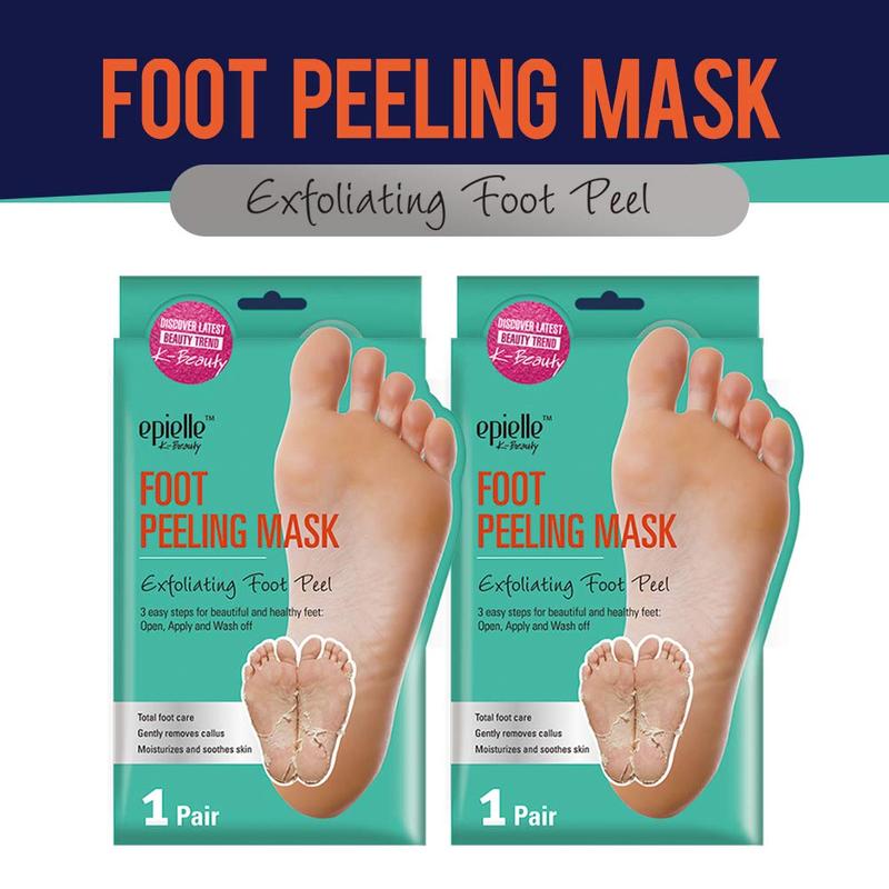 Foot Peeling Mask 2 Pack | For Cracked Heels, Dead Skin & Calluses Peeling Callus Remover