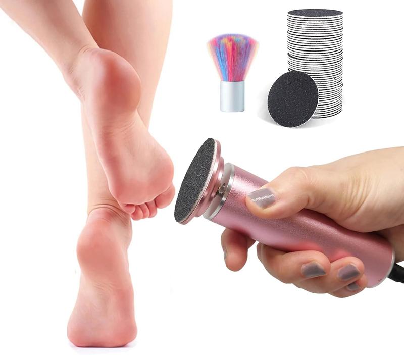 Summer Electric Foot File,Adjustable Rotatable Electronic Foot Dead Skin Remover, Electric Foot Grinder Callus Remover Tool for Home& Nail Salon, Pedicure Care Tool Electric Foot Manicure Nail Care