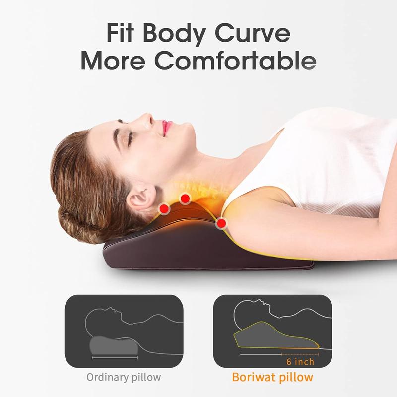 Back Massager Neck Massager with Heat, Shiatsu Massage Pillow for Pain Relief, Massagers for Neck and Back, Shoulder, Leg, Christmas Gifts for Men Women Mom Dad, Stress Relax at Home Office and Car Comfort Adjustable Daily