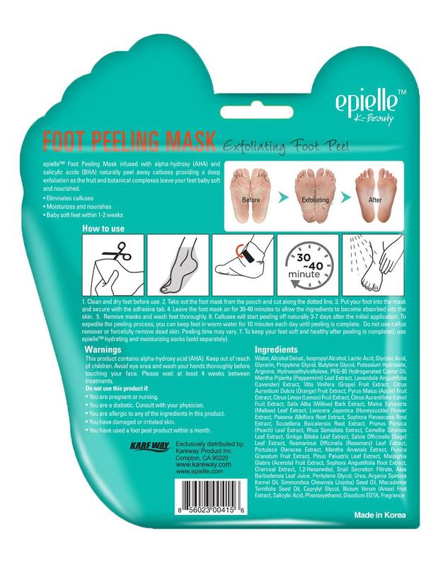 Foot Peeling Mask 2 Pack | For Cracked Heels, Dead Skin & Calluses Peeling Callus Remover