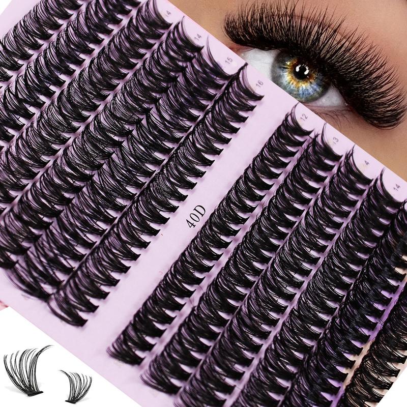 Natural False Lash Clusters, 1 Set Individual False Eyelashes, Fluffy Curly Faux Cluster Lashes, Portable Makeup Products for Women