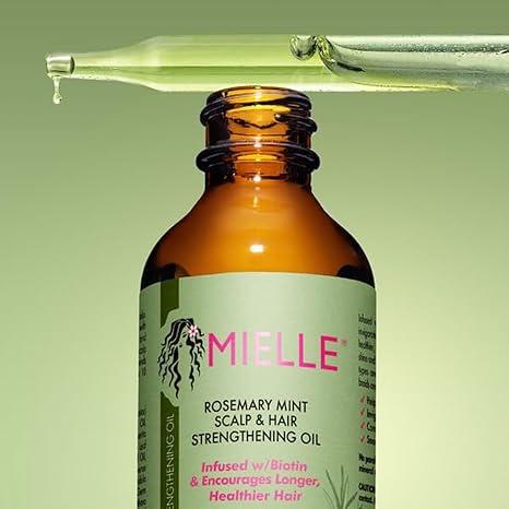 Mielle Organics Rosemary Mint Scalp & Hair Strengthening Oil for All Hair Types, 2 Ounce