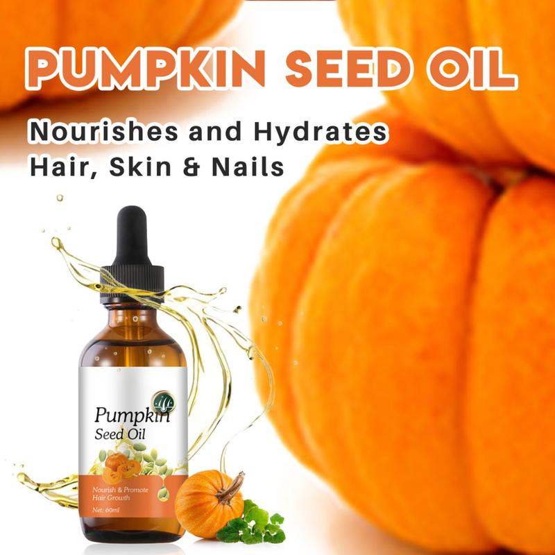 Organic Pumpkin Seed Oil  - For Face & Hair | Gentle Moisturizing Eyelash & Hair Oil | Natural Cold Pressed Unrefined Haircare Daily Nourishing Restore