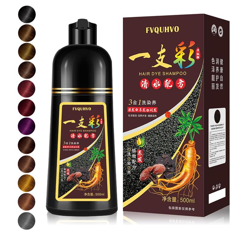 Instant Blonde Brown Hair Dye Shampoo 500ml for Men & Women, 3 in 1 Golden Color 100% Gray Coverage, Natural Dye in Minutes 17.6 Fl Oz natural shampoo