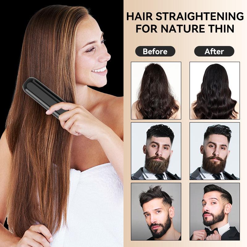 IonicGlide Wireless Hair Straightener Comb: Unisex, for female hair straightening and mans beard styling