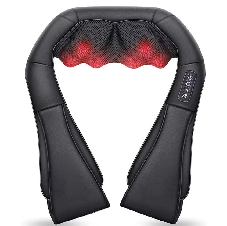 Neck Shoulder Back Massager with Heat - Shiatsu Massager Adjustable Relaxing Gift Plug-in Comfort neck black massage devices Daily Lightweight