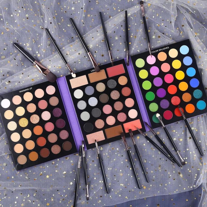 Colors Eyeshadow Palette with Brushes Makeup Set: Valentine's Day Gift