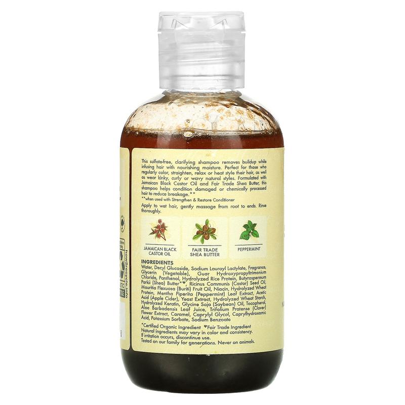 SheaMoisture Jamaican Black Castor Oil, Strengthen & Restore Shampoo, 3.2 fl oz (95 ml)