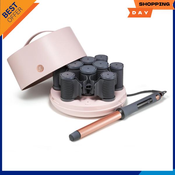 Set 10 Pieces Hairitage Ceramic Thermal Hot Rollers for all hair types & textures