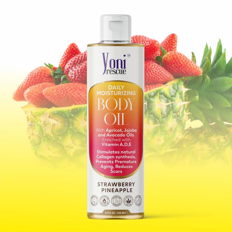 Strawberry Pineapple(8oz) and Vanilla Sugar(8oz) Body Oil Bundle , TikTok Best Seller,  20% OFF