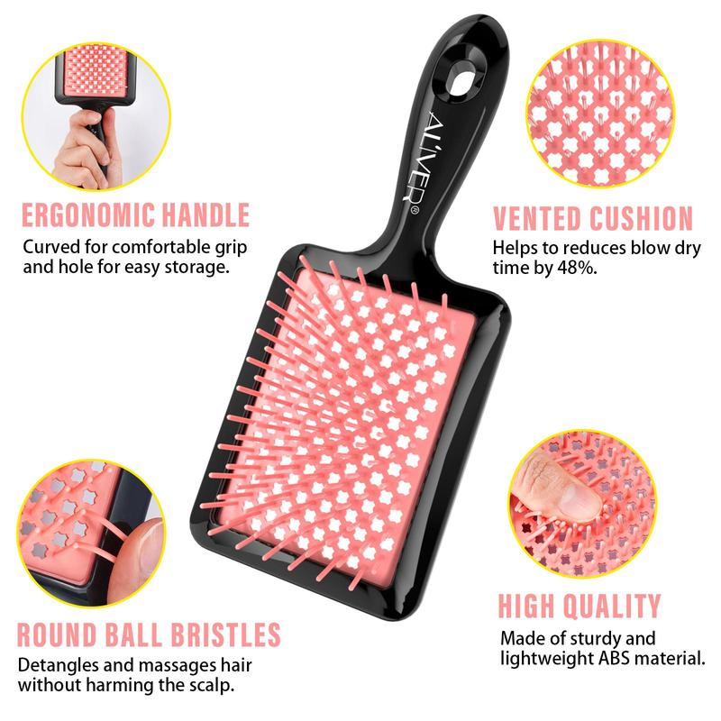 Hollow out Hair Brush, Scalp Massage Comb, Hair Detangling & Styling Tool for Women & Men, Household Hair Care Products