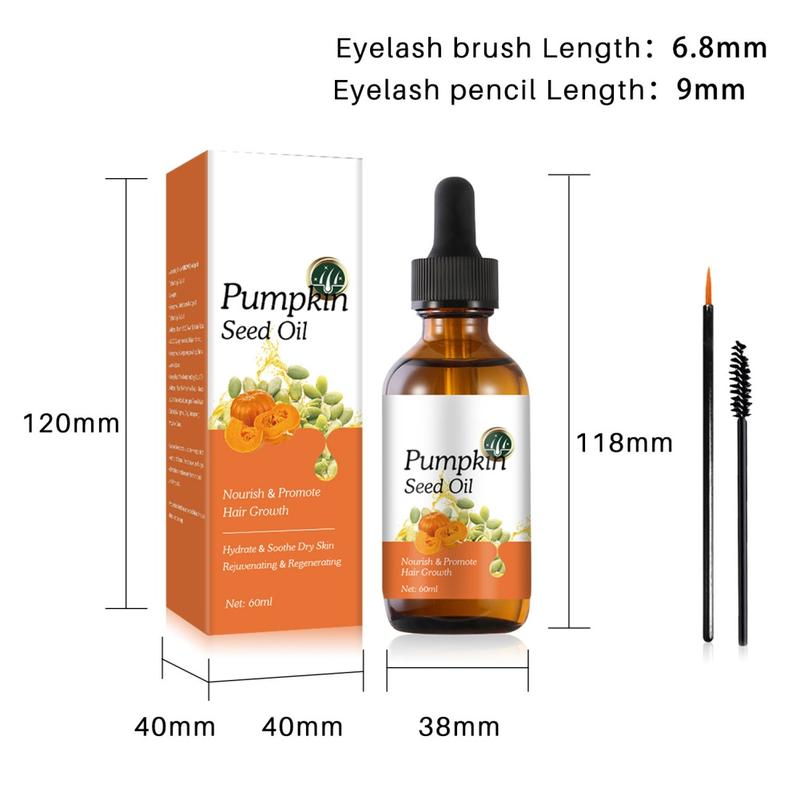 Organic Pumpkin Seed Oil  - For Face & Hair | Gentle Moisturizing Eyelash & Hair Oil | Natural Cold Pressed Unrefined Haircare Daily Nourishing Restore