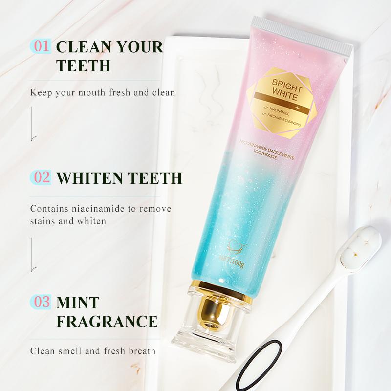 Niacinamide Whitening Toothpaste, whitening Toothpaste, Nicotinamide Toothpaste,Complete Care Toothpaste, Fresh Breath Toothpaste, Probiotics Whitening Toothpaste（1pcs 2pcs 3pcs）