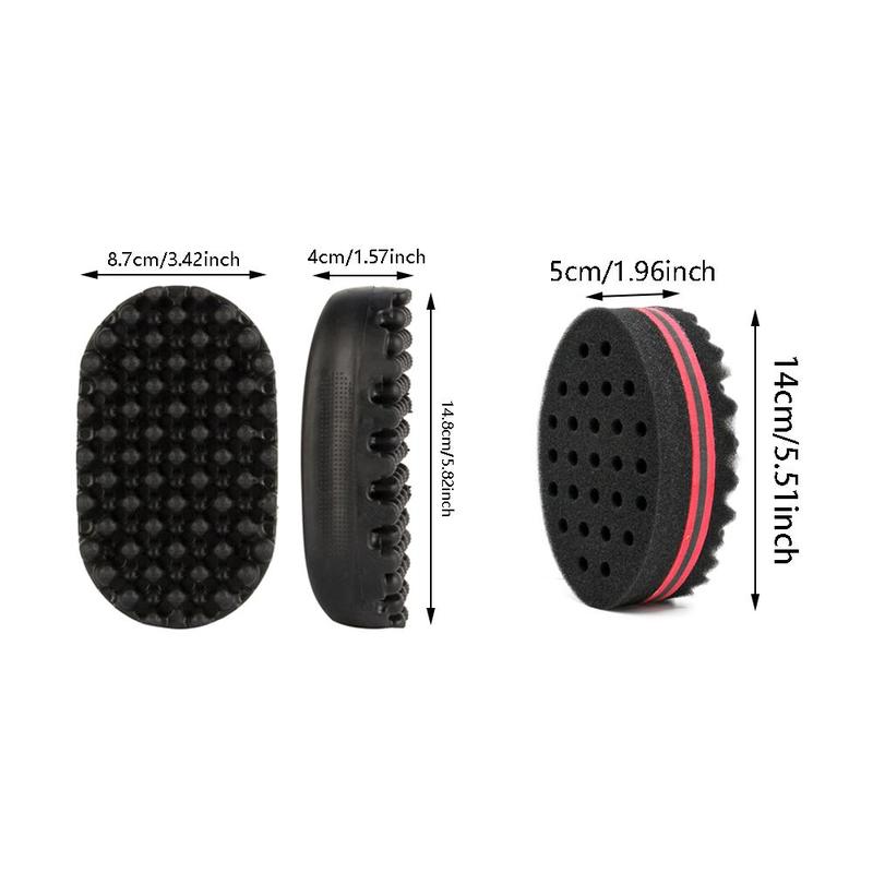 Hair Braiding Styling Tool Set, 1 Count Sponge Brush & 1 Count Hair Massage Brush, Professional Hair Styling Tool for Men & Women