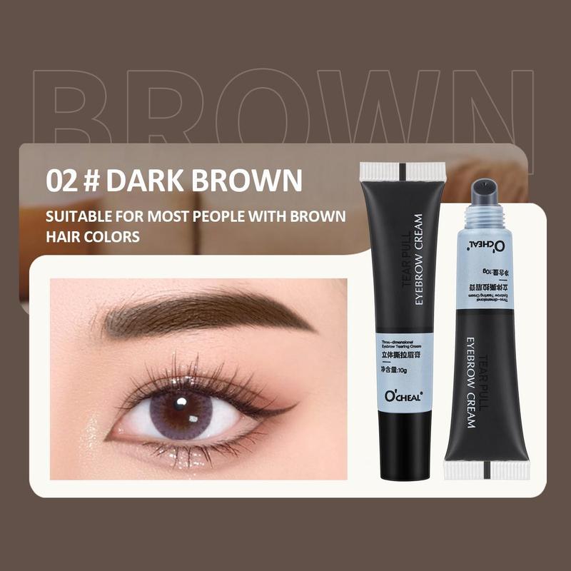 Eyebrow Gel, 1 Count Natural Tinting Tattoo Cream, Waterproof Long Lasting Peel Off Eyebrow Glue, Quick Dry Brow Makeup Tool for Women