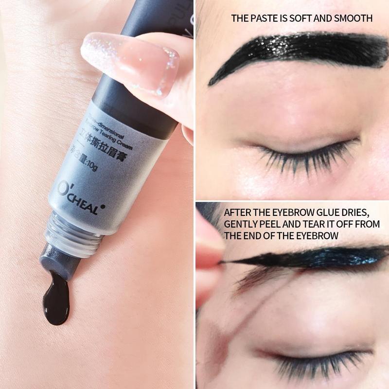 Eyebrow Gel, 1 Count Natural Tinting Tattoo Cream, Waterproof Long Lasting Peel Off Eyebrow Glue, Quick Dry Brow Makeup Tool for Women