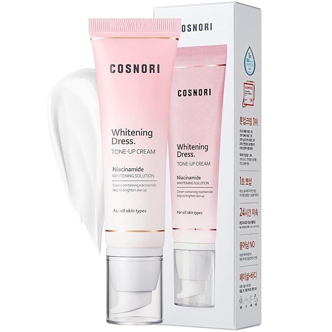 COSNORI W. Dress Tone-up Cream, 1.69 oz (Pack of 1) | Skin Radiance, 24hr Lasting Hydrating, Sebum Control, Uneven Hyperpigmentation | Face and Body | Vegan, No Animal Tested