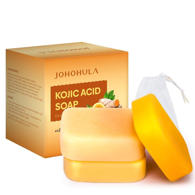 Kojic Acid Dark Spot Remover Turmeric Soap Bars with Vitamin C, Retinol, Collagen, Turmeric - 3Bars Body Care Cleansing Moisture Clear Daily