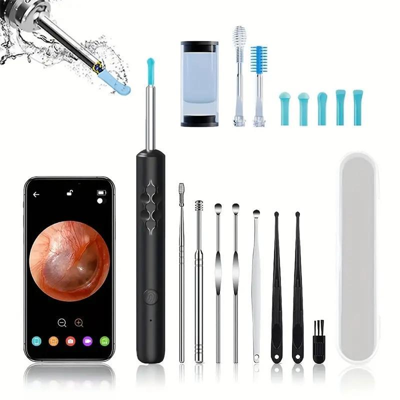 Ear Wax Removal Tool with Camera, Portable Type-C Rechargeable Ear Cleaning Tool, Earwax Removal Kit, Ear Cleaning Tool for Home & Travel