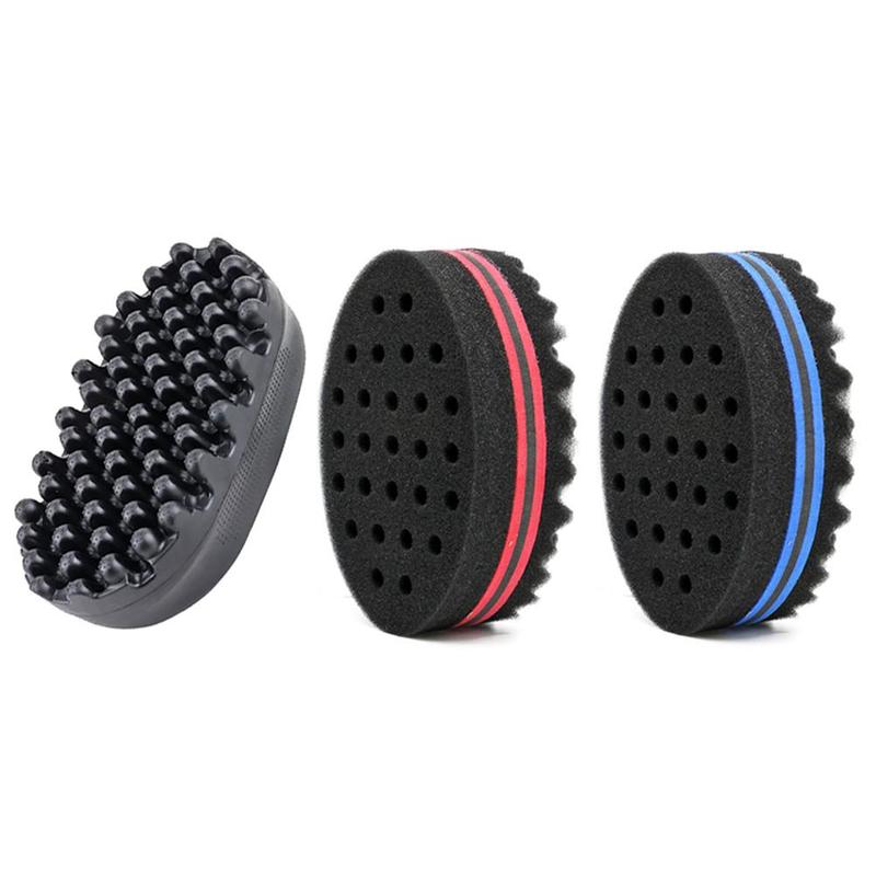 Hair Braiding Styling Tool Set, 1 Count Sponge Brush & 1 Count Hair Massage Brush, Professional Hair Styling Tool for Men & Women