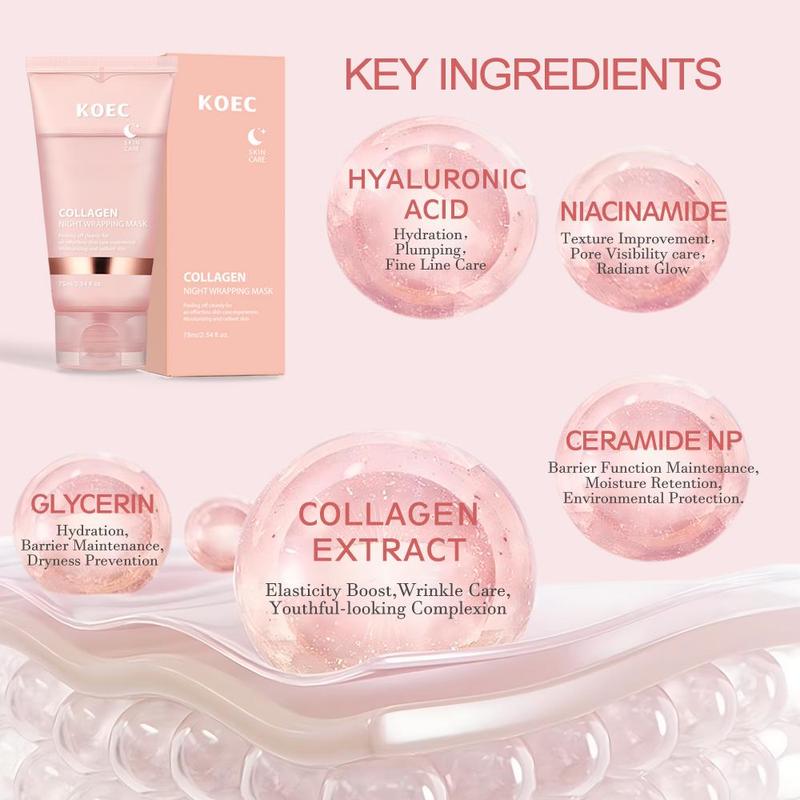 [KOEC Official Shop] Collagen NightWrapping Mask : SLEEP, SHED, AND GLOW! Skincare Cream Peel Peeling Comfort Skin Repair