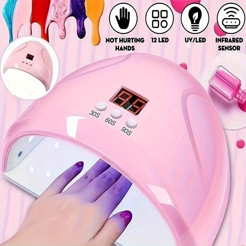 36W High-Speed LED UV Nail Lamp - Quick Drying, Auto Sensor, Timers, and USB Powered for Home Salon or Personal Nail Care - Safe, Energy Efficient, and Portable