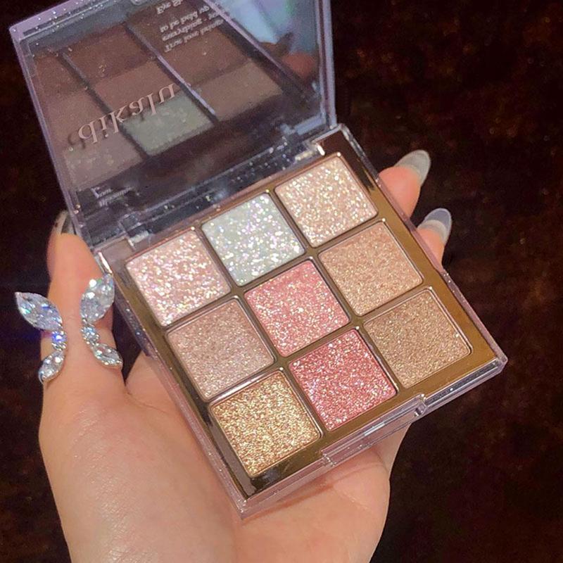 Shimmer Mirror Glitter Eyeshadow Palette, Glitter  Eye Shadows  Palette, Summer Long Lasting Shiny Eye Makeup Palette, Glittering High Pigmented Cosmetic Palette, Music Festival Makeup Products, Fall Gift, Girly Room Accessories Makeup