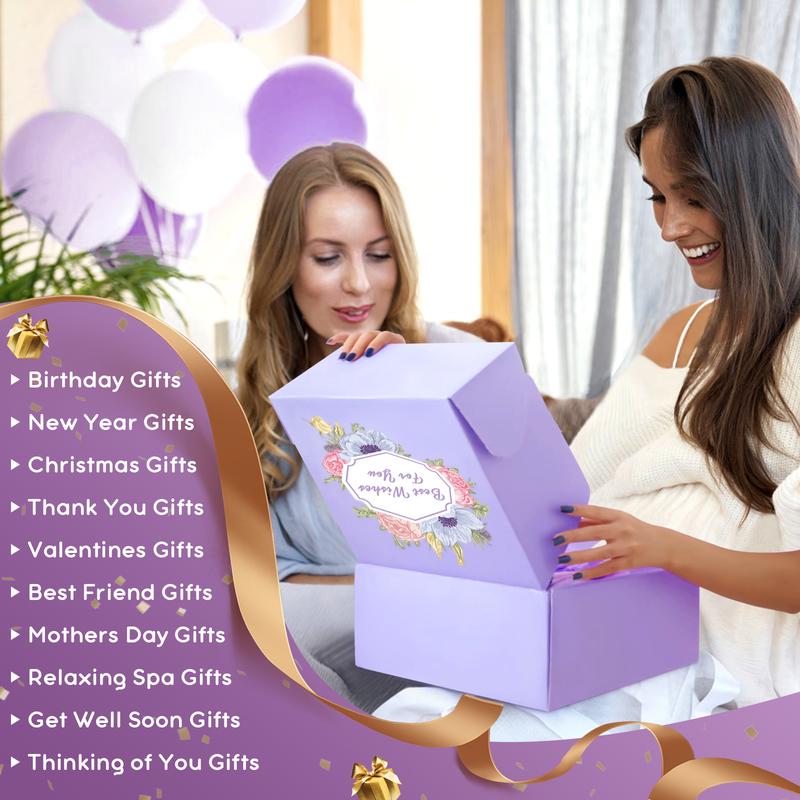 Christmas Gifts for Women, Best Friend Birthday Gifts for Women Friendship Gift Basket, Spa Self Care Package Kit, Feel Better Gift Set, Anniversary Retirement Thinking of You Gift Box for Mom Sister Wife,