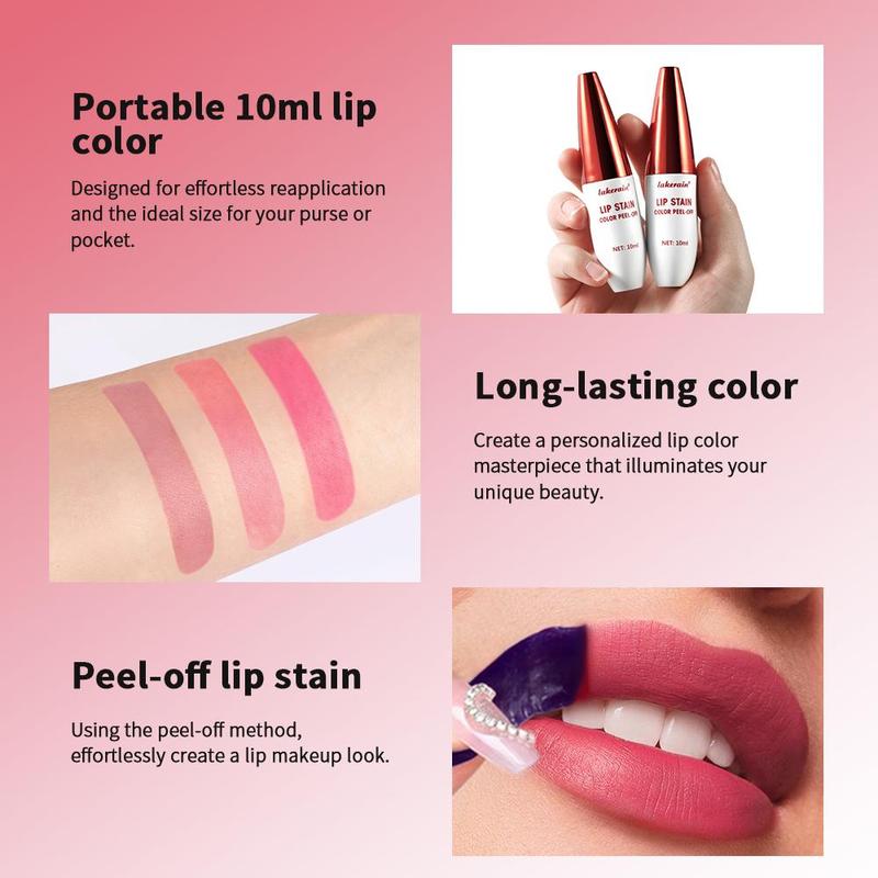 Long Lasting Lip Gloss, 3 Counts set Waterproof Non-stick Cup Lip Glaze, Moisturizing Lip Gloss, Glossy Lip Glaze Stick, Plumping Lip Oil Lip Stick for Girls & Women