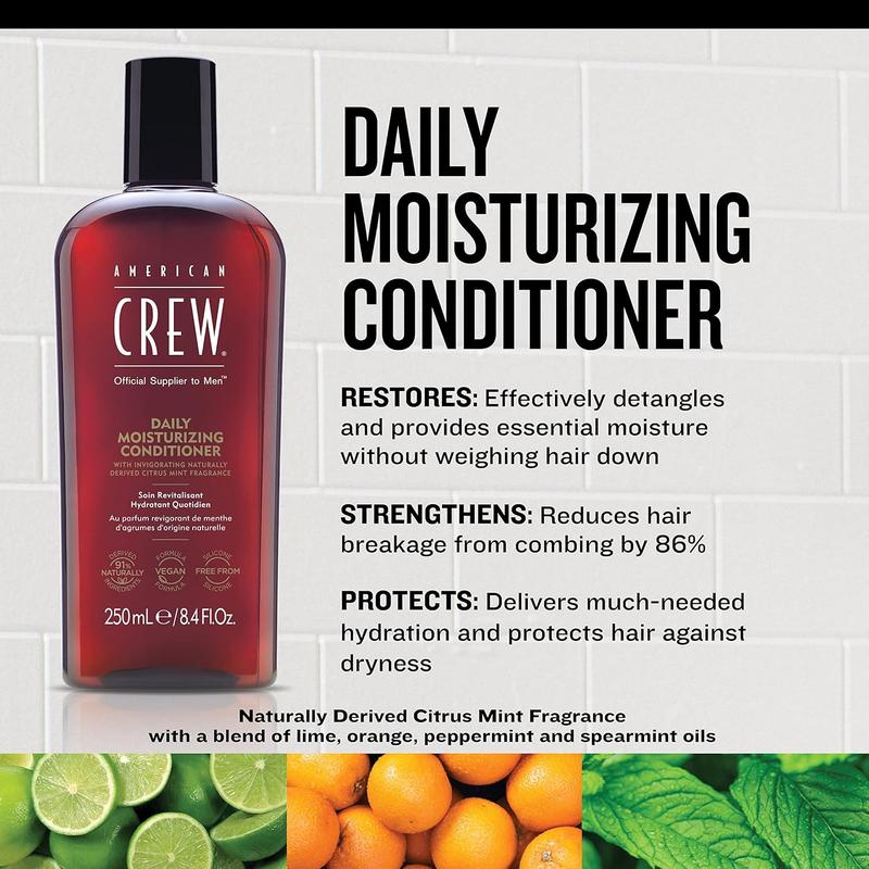 Men's Conditioner, Daily Moisturizing Conditioner, Naturally Derived, Vegan Formula, Citrus Mint, 8.45 Fl Oz Hair Care Moisture