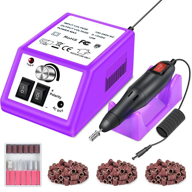 Professional Electric Nail Drill Machine Nail File Pink Nail Drill Kit, Nail Filer Electric with 156pcs Sanding Bands and Nail Drill Bits for Acrylic Nail Drill Gel Nail Manicure Pedicure