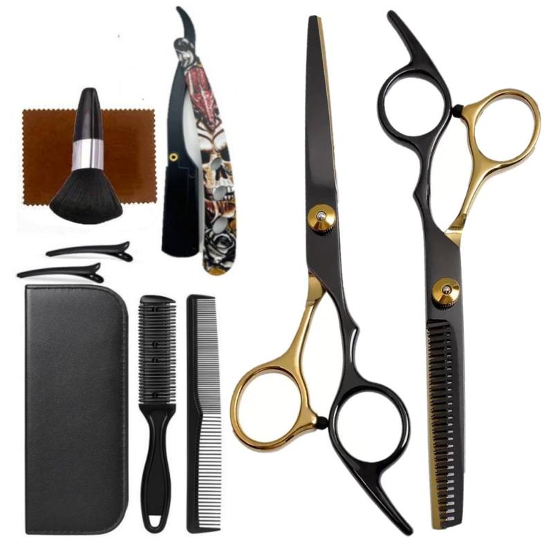 Professional Hair Styling Tool Set, 10pcs set Thinning Comb & Hair Clips &hair Brush & Accessories, Hairdressing Tool for Home Salon Barber Shop