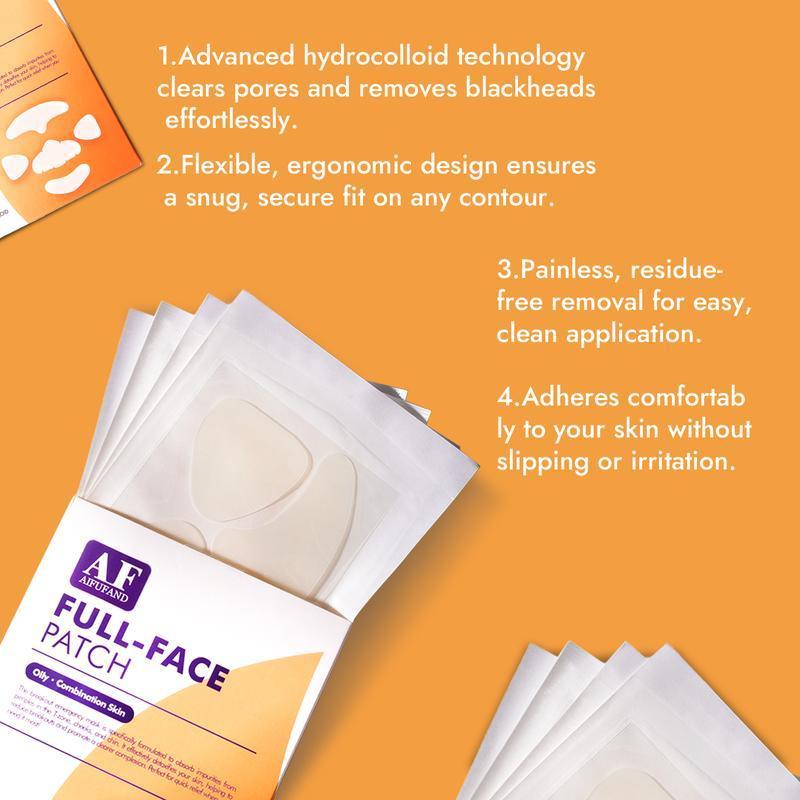 AIFUFAND - Face Pore Patches - XL Hydrocolloid Acne Mask - 10 Large Pimple Patches for Breakouts on Nose, Chin, Forehead & Cheeks - Vegan & Cruelty-Free (2 Count)