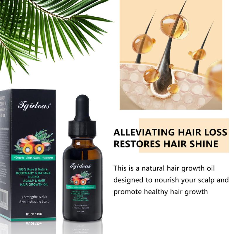 Tgideas Rosemary & Batana Oil -Blended with Jojoba & Argan Oil-Organic Essential Oil for Hair Haircare Daily Repairing Restore Moisture Vitamins