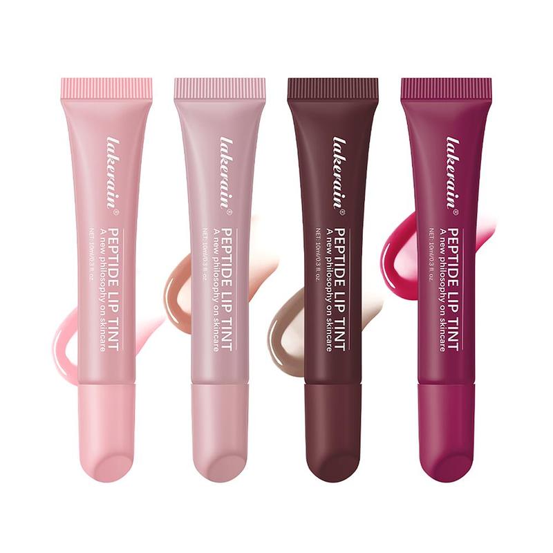 Peptide Lip Tint, 2 Counts set Hydrating and Nourishing Glossy Lip Gloss, Moisturizing Lip Gloss, Liquid Plumping Lipstick for Women Makeup