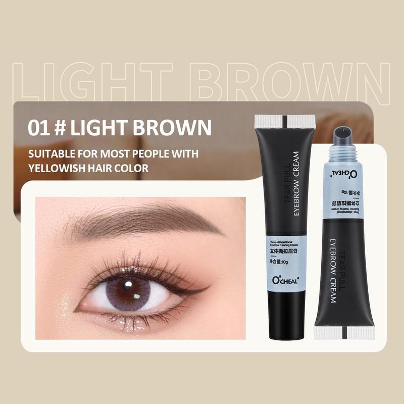 Eyebrow Gel, 1 Count Natural Tinting Tattoo Cream, Waterproof Long Lasting Peel Off Eyebrow Glue, Quick Dry Brow Makeup Tool for Women