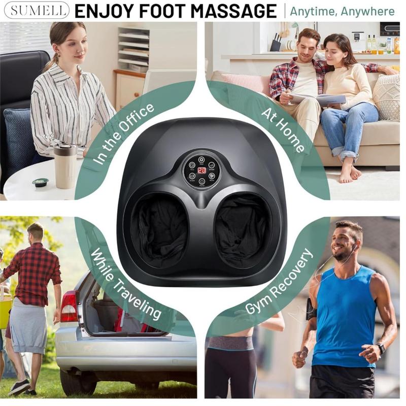 Shiatsu Foot Massager Machine with SoothingHeat, Deep Kneading Therapy,Air Compression,Relax for Home or Office Use